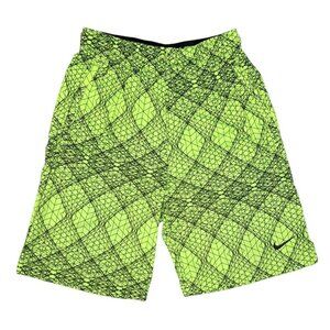 Nike Dri-Fit Men's Mesh 9" Training Athletic Shorts Sz S Geometric Yellow Black